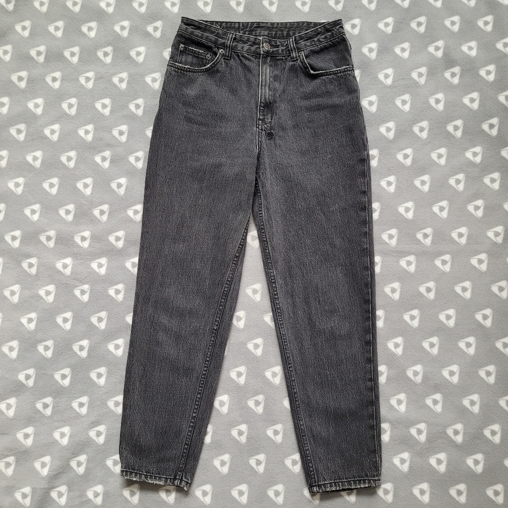 Ksubi Women's 28 Pointer Dusty 001 Black Washed High Rise Denim Jeans